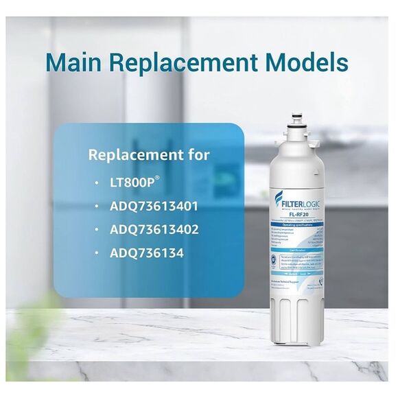 2 Filterlogic ADQ73613401 Refrigerator Water Filter, Replacement for LG® Sealed - Picture 3 of 5